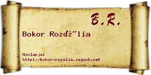 Bokor Rozália névjegykártya