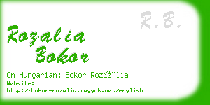 rozalia bokor business card